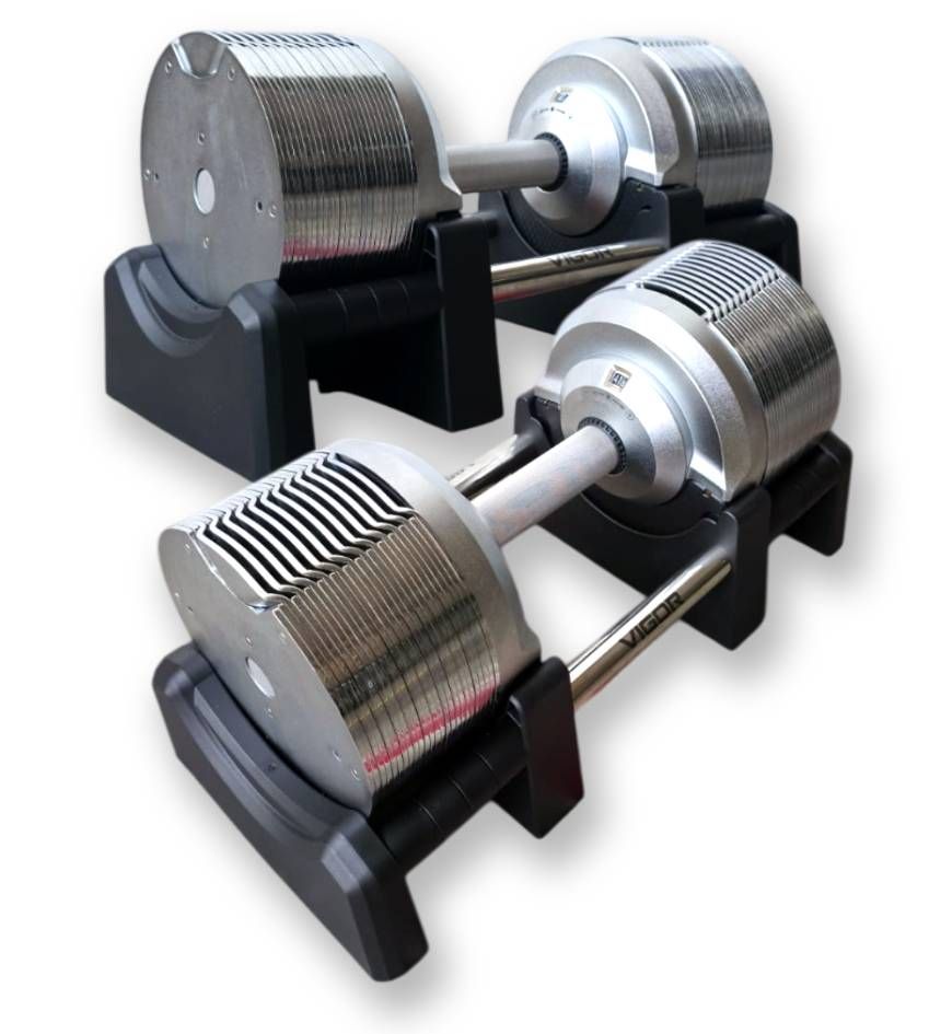 Vigor 41.5kg Smartlock Adjustable Dumbbell (4 to 41.5kg Pair)